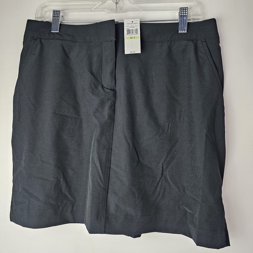IZOD SwingFlex NWT Womens Golf Skort Skirt Black Size 4 Stretch WaistBand Active